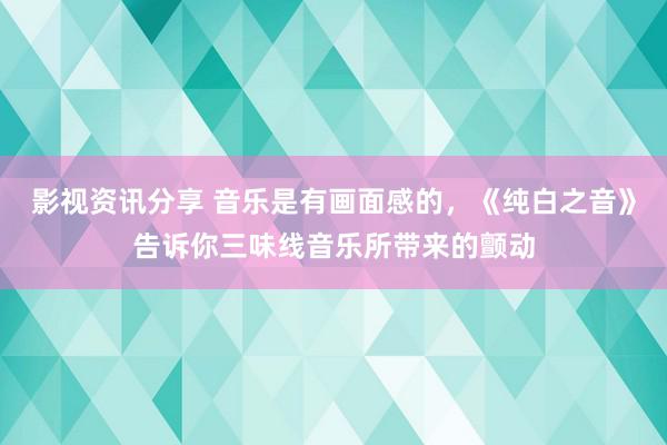 影视资讯分享 音乐是有画面感的，《纯白之音》告诉你三味线音乐所带来的颤动