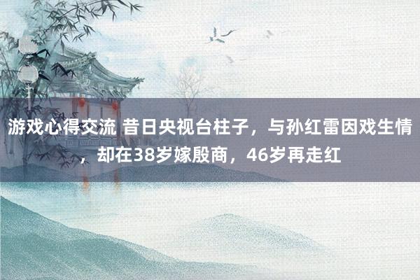 游戏心得交流 昔日央视台柱子，与孙红雷因戏生情，却在38岁嫁殷商，46岁再走红