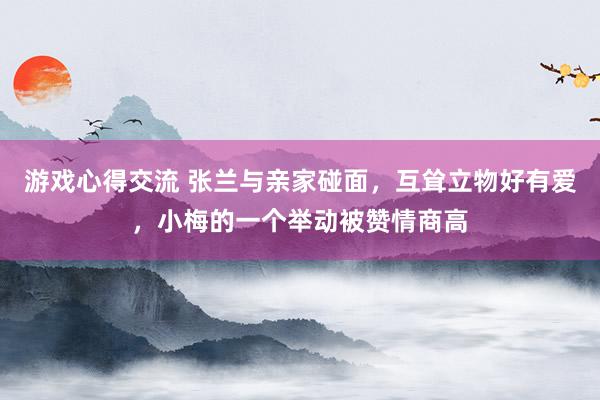 游戏心得交流 张兰与亲家碰面，互耸立物好有爱，小梅的一个举动被赞情商高